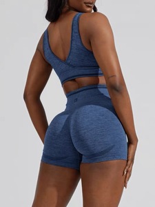 High <b>Waist</b> Pink Knitted Quick Dry Light Wash Yoga Shorts with <b>Elastic</b> <b>Waist</b> Sporty Fit for Women - Product Image 6