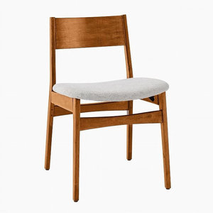Chaise de salle à manger en teck massif, artisanale, minimaliste et luxueuse, Jepara - Product Image 1