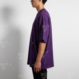 T-shirts décontractés pour hommes personnalisés en provenance du Pakistan, 100% coton, 200 grammes, design uni, coupe ample, impression numérique - Product Image 3