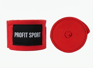 ผ้าพันมือสำหรับชกมวย Profit Sport สีแดง ผ้าฝ้ายทนทาน เหมาะสำหรับการฝึกซ้อมในยิมและกิจกรรมฟิตเนส ปรับขนาดได้ - Product Image 6