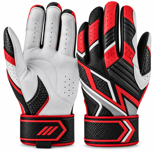 Elosn Sports Manufacture Leather Batting Gloves With Wrist Support For Training Unisex Adult Flexible Breathable Durable Gloves - Product Image 4