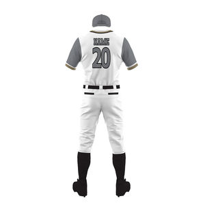 Conjunto de Uniforme de Béisbol Resistente con Manga Corta, Transpirable, 100% Poliéster, Colores Personalizados para Prácticas Diarias y Juegos - Product Image 3