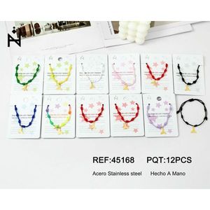 Bracciale Angelina in acciaio inossidabile con perline, motivo a stella, stile carino unisex, regalo PULSERA - Product Image 1