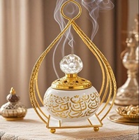 Meilleur ensemble de brûleurs d'encens arabes en or de luxe, décoration islamique pour la maison pour le Ramadan et l'Aïd