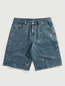 Meilleur fabricant de vêtements : Nouveauté 2026 – Short en jean taille haute tendance, noir délavé - Product Image 3