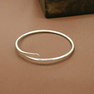 Classic <b>Silver</b> Plated Cuff <b>Bracelet</b> Alloy Unisex Jewelry Gift Fashion <b>Bangle</b> - Product Image 4