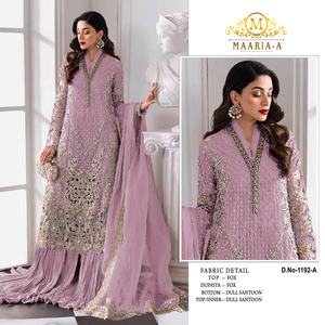 Conjunto de Lehenga y Dupatta Étnico Tradicional Indio-Pakistaní, Más Vendido, Tela de Red Pesada con Bordado, Completamente Cosido, para Fiestas - Product Image 4