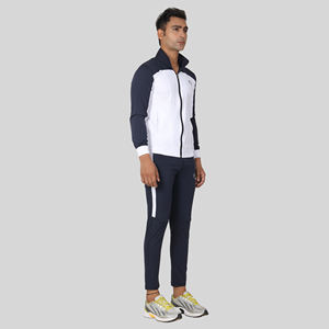Survêtement de sport pour homme en velours premium, extensible dans les quatre sens, coupe ajustée, couleur unie, confortable, pour l'automne, le jogging et la course à pied - Product Image 3