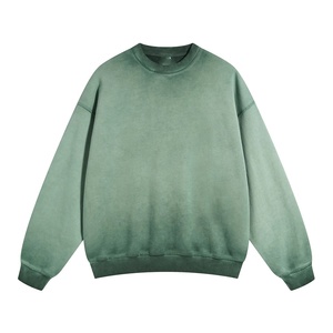 Sweat-shirt à col rond surdimensionné pour hommes de haute qualité 100% coton personnalisable à la mode vêtements de fête de rue pour l'hiver lavé - Product Image 2