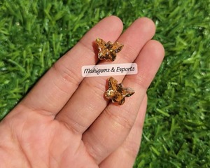 2 piezas de moissanita amarilla con corte de mariposa, forma única y elegante, mariposa facetada para pendientes o anillos, etc. - Product Image 1