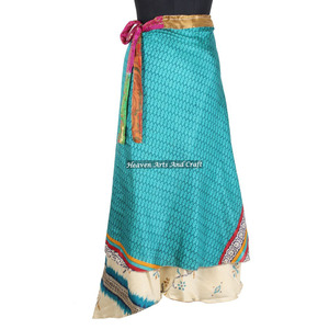 New Long Reversible <b>Beach</b> <b>Magic</b> Wrap Skirt Online Rajasthani Old Saree Long Silk Wrap Indian Printed <b>Magic</b> Wrap Skirts - Product Image 4