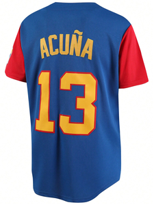 Ensemble de maillot de basket-ball du Venezuela pour hommes, bleu et rouge, manches courtes, uniforme de supporter, short, nom et numéro personnalisés, patriotique - Product Image 2