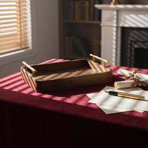 Assiette de service en bois de qualité supérieure pour la maison, la cuisine, le restaurant, l'hôtel, le buffet et la présentation des aliments, disponible au meilleur prix - Product Image 4
