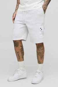 Men's Solid <b>White</b> <b>Cargo</b> Shorts Mid Rise Drawstring Waist Cotton Casual Bermuda Shorts With Pockets Customized Shorts OEM - Product Image 5