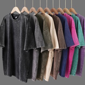 Camiseta RICHMYZ Boxy de Algodón 100% de Lujo con Lavado Ácido, Tallas Grandes, Estilo Vintage Ajustado para Hombre - Product Image 6