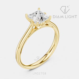 Bague de fiançailles en or blanc 14 carats avec diamant de laboratoire taille princesse 0,98 carat, certifiée IGI, bijoux fins pour femmes, cadeau idéal - Product Image 6