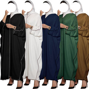 OEM Meilleures ventes : Abaya plissée style Kaftan, Robe marocaine, Robe arabe pour femme, Robe de soirée modeste pour musulmanes de Dubaï, Vêtement islamique modeste - Product Image 3