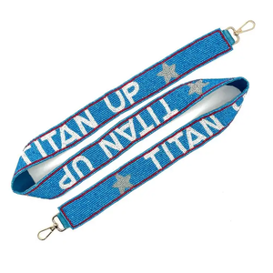 GAMEDAY Beaded <b>Strap</b> Fashionable Red with White Text Metal Clips - Product Image 5