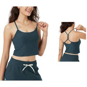 Camiseta de Yoga sin Costuras Ligera para Mujer, Top Corto Deportivo con Espalda Cruzada, Camisola para Gimnasio, Ropa Deportiva, Logotipo Personalizado - Product Image 1