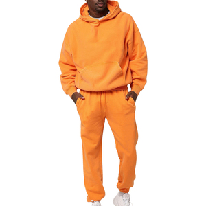 Customized Mens Sweatpants and Hoodies Set Fashion Custom Hoodies Sweatpants Set 380 Gsm Thick Oversized <b>Tracksuit</b> OEM - Product Image 3