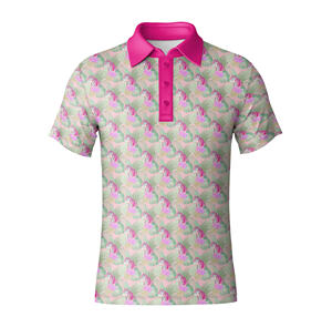Camisa de Golf de Manga Corta para Hombre, con Botones, Logotipo Personalizado Bordado, Tejido de Poliéster de 180g, Secado Rápido, Transpirable, Informal - Product Image 1