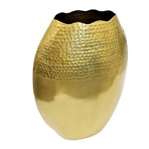 Vase à fleurs en métal de style européen, design luxueux artisanal (doré, 12 pouces), artificiel, pour table, maison moderne, bureau, hôtel, mariage - Product Image 1