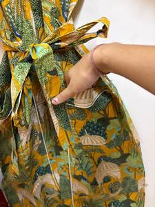 Bata Kimono de Algodón con Estampado Floral para Mujer, Cuello en V, Cierre con Cordón, Larga hasta el Tobillo, Ligera, Suave, para Descansar o Spa - Product Image 3