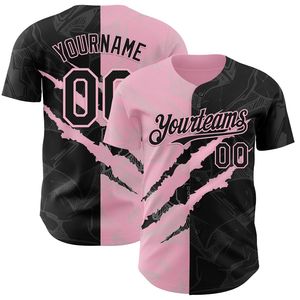 Maillot de baseball personnalisé, entièrement boutonné, léger, en coton biologique, antibactérien, imprimé en sérigraphie, col en V, manches courtes, unisexe - Product Image 1