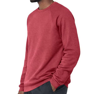 Warm Fleece Crewneck <b>Men</b> Winter Heavyweight Cotton Blend <b>Thermal</b> Plain Pullover Long Sleeve Cozy Top Sweatshirt - Product Image 2