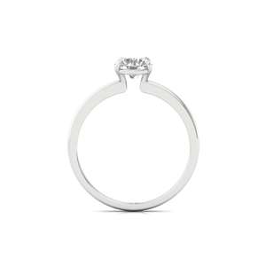 Bague solitaire en diamant rond cultivé en laboratoire de 0,90 carat, plaquée or 10 carats, bijoux de luxe pour femmes, cadeau de fiançailles ou de mariage - Product Image 4
