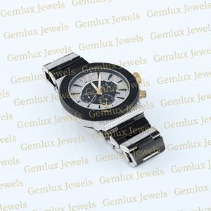 นาฬิกาฮิปฮอปสำหรับผู้ชายเครื่องทดสอบเพชรโครโนกราฟเคลื่อนไหวอัตโนมัติมาใหม่หน้าปัดเพชร - Product Image 6