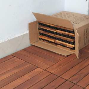 Baldosas de Madera Modernas de Alta Calidad para Terraza, 30 x 30 cm, Ecológicas, para Patio Interior, Balcón, Jardín, Fácil Instalación, Impermeables, Antideslizantes - Product Image 2