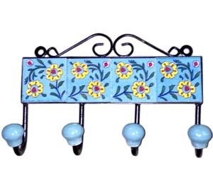 Bravo Rustic Poterie Mur Patère Carreaux de Céramique Design Chic et Élégant Crochets et Rails Produit - Product Image 1