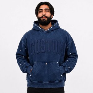 Proveedor Mayorista de Sudaderas Personalizadas para Hombre, Impresión en Serigrafía, Algodón, Felpa, Ropa Urbana, Producción para Compradores Estadounidenses - Product Image 4