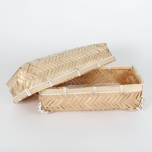 Boîte de rangement pour sandwichs bento en bambou, qualité supérieure, écologique, fournisseur vietnamien de boîtes à lunch - Product Image 1