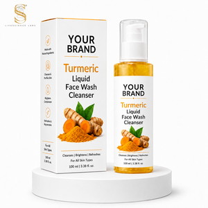 Limpiador Facial Líquido de Cúrcuma Orgánica al por Mayor, Fórmula Vegana con Aminoácidos, OEM/ODM, MOQ-1000 unidades, Combinación Profunda de AHA y Aceite - Product Image 5