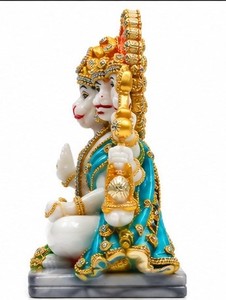 Ganesha Panchmukhi en résine, fait main, décoration de table traditionnelle pour Diwali, figurine religieuse artistique pour la maison - Product Image 3