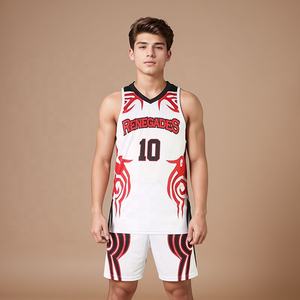 Maillots de basketball personnalisés professionnels pour adultes, ensembles sans manches, vierges, pour universités, séchage rapide, respirants, antibactériens, grandes tailles - Product Image 5