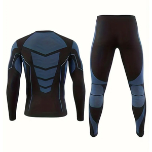 Men's Workout Sublimated <b>Compression</b> <b>Shirt</b> Pants Breathable 100% Polyester Long Sleeve Sports <b>Compression</b> Sets - Product Image 2