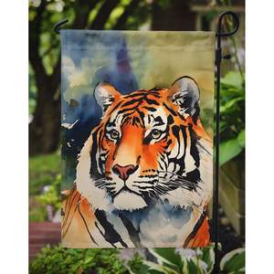 Bandera de jardín de tigre Bandera de patio decorativa multicolor Banner para ilustraciones de patio para camas de flores Tamaño de jardín - Product Image 3