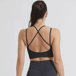 Buttery Soft Mint Ropa Deportiva Womens <b>Spaghetti</b> <b>Strap</b> Seamless Sportswear Gym Yoga Sports Crossed Back Tops Bra - Product Image 4