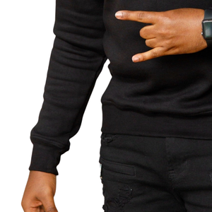 Sweat-shirt en chenille noir Phi Beta Sigma pour homme, col rond, lettres grecques, pull de fraternité haut de gamme, broderie tonale, coupe classique - Product Image 5