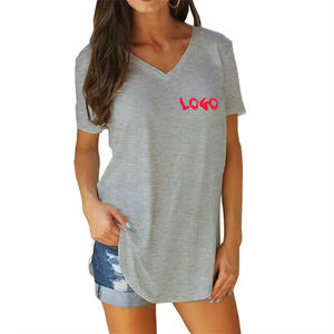 T-shirts pour femmes à prix avantageux, de qualité supérieure, 100% coton, écologiques, respirants, anti-plis, style streetwear, couleur unie - Product Image 5