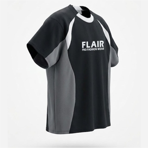 T-shirt Raglan Homme Personnalisé Streetwear Haute Qualité avec Panneaux en Maille, T-shirt Technique Décontracté Uni Oversize à Manches Courtes pour le Sport - Product Image 4