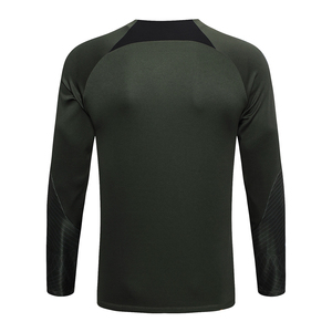 Conjunto Deportivo Personalizado para Hombre, Manga Larga, Cierre de Cremallera, Color Verde Militar, para Entrenamiento de Fútbol - Product Image 4