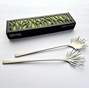 Elite Luxe <b>Salad</b> Serving Collection – Premium Serving Spoon & Fork for Sophisticated Gatherings - Product Image 1