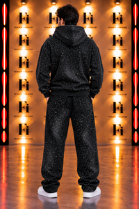 <b>Men</b>’s Rhinestone Tracksuit <b>Set</b> Zip Up Hoodie <b>Set</b> Hooded Tracksuit <b>Set</b> Crystal Hoodie Sweatpants <b>Set</b> Luxury Streetwear Tracksuit - Product Image 3