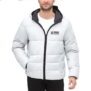Custom Style <b>Men</b> Wool Puffer <b>Jackets</b> Wholesale Price <b>Long</b> Sleeves Puffer <b>Jackets</b> For Sale - Product Image 5
