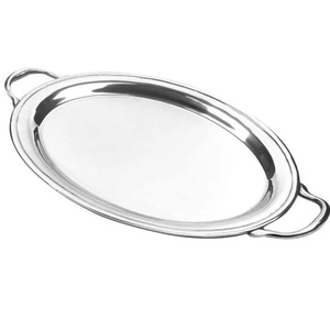 Bandeja de Servicio Personalizable Hecha a Mano, Bandeja para Servir Alimentos, Pasteles y Postres, Bandeja para Restaurante, Cafetería, Hogar, Vajilla Metálica, Decoración de Mesa - Product Image 6