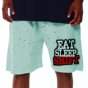 Pantalones Cortos Bermuda para Hombre, Color Verde Menta, Estampados, Cintura Media, Cierre Elástico, Estilo Casual, Tela de Poliéster Transpirable, Logotipo Frontal - Product Image 3